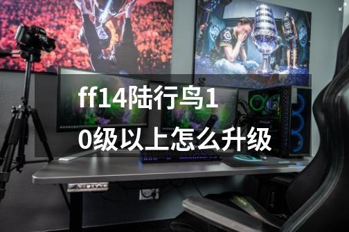 ff14陆行鸟10级以上怎么升级-第1张-游戏相关-话依网