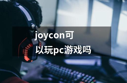 joycon可以玩pc游戏吗-第1张-游戏相关-话依网