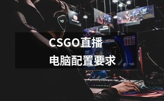 CSGO直播电脑配置要求-第1张-游戏相关-话依网