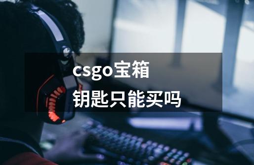 csgo宝箱钥匙只能买吗-第1张-游戏相关-话依网