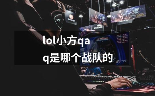 lol小方qaq是哪个战队的-第1张-游戏相关-话依网