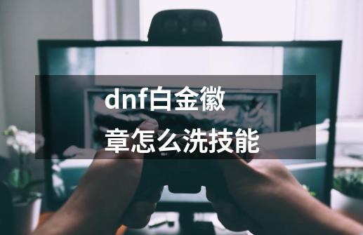 dnf白金徽章怎么洗技能-第1张-游戏相关-话依网