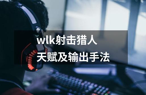 wlk射击猎人天赋及输出手法-第1张-游戏相关-话依网