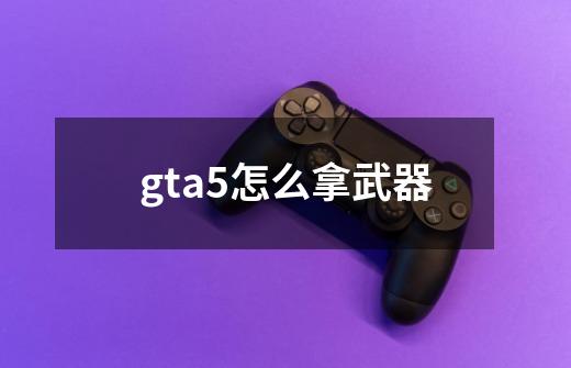 gta5怎么拿武器-第1张-游戏相关-话依网