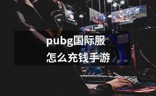 pubg国际服怎么充钱手游-第1张-游戏相关-话依网