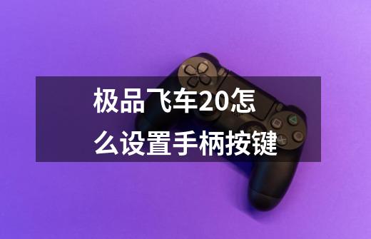 极品飞车20怎么设置手柄按键-第1张-游戏相关-话依网