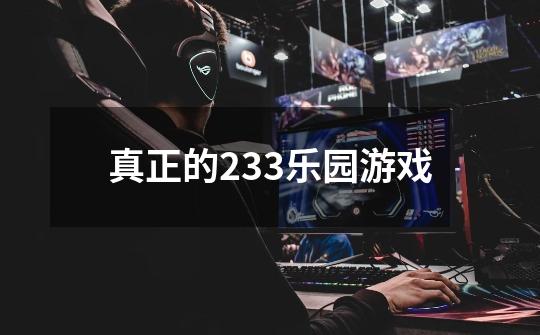 真正的233乐园游戏-第1张-游戏相关-话依网