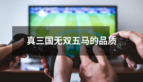 真三国无双五马的品质-第1张-游戏相关-话依网