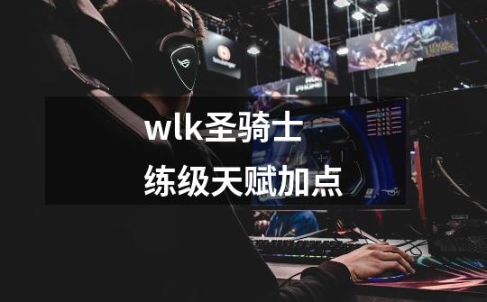 wlk圣骑士练级天赋加点-第1张-游戏相关-话依网