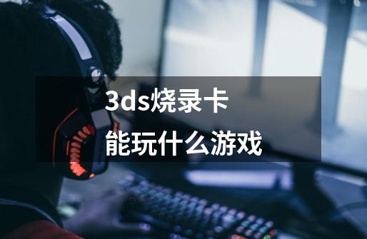 3ds烧录卡能玩什么游戏-第1张-游戏相关-话依网