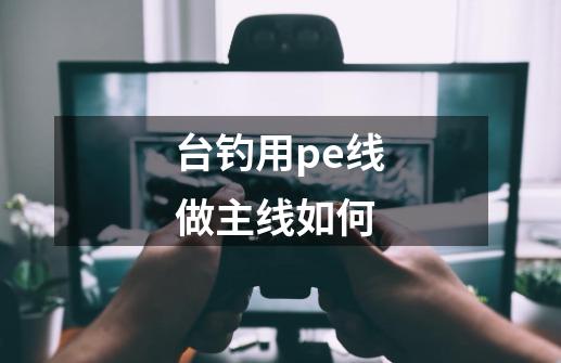 台钓用pe线做主线如何-第1张-游戏相关-话依网