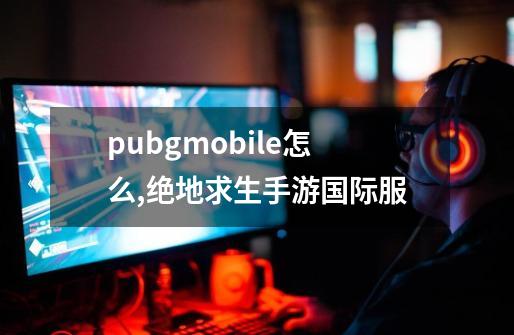 pubgmobile怎么,绝地求生手游国际服-第1张-游戏相关-话依网